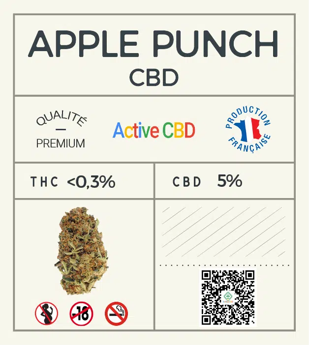 Apple Punch CBD Active CBD label - with flower img@0.2x